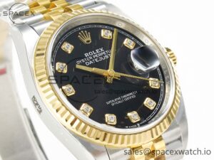 DateJust 36 126233 Clean 1:1 Best Edition 904L Steel Black Diamonds Dial on SS/YG Jubilee Bracelet VR3235 - Image 3
