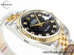 DateJust 36 126233 Clean 1:1 Best Edition 904L Steel Black Diamonds Dial on SS/YG Jubilee Bracelet VR3235 - Image 6