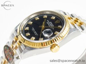 DateJust 36 126233 Clean 1:1 Best Edition 904L Steel Black Diamonds Dial on SS/YG Jubilee Bracelet VR3235 - Image 5