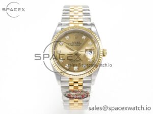 DateJust 36 126233 Clean 1:1 Best Edition 904L Steel YG Diamonds Dial on SS/YG Jubilee Bracelet VR3235
