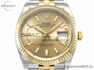 DateJust 36 126233 Clean 1:1 Best Edition 904L Steel YG Stick Dial on SS/YG Jubilee Bracelet VR3235 - Image 2