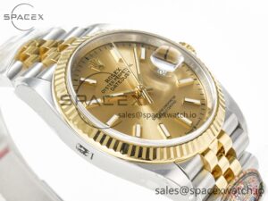 DateJust 36 126233 Clean 1:1 Best Edition 904L Steel YG Stick Dial on SS/YG Jubilee Bracelet VR3235 - Image 6