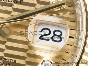 DateJust 36 126233 Clean 1:1 Best Edition 904L Steel YG Textured Diamonds Dial on SS/YG Jubilee Bracelet VR3235 - Image 10