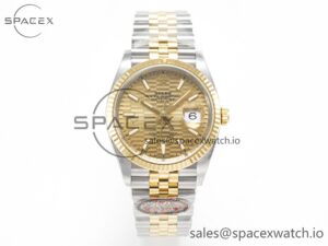 DateJust 36 126233 Clean 1:1 Best Edition 904L Steel YG Textured Stick Dial on SS/YG Jubilee Bracelet VR3235