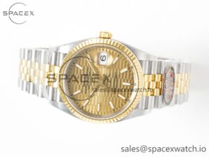DateJust 36 126233 Clean 1:1 Best Edition 904L Steel YG Textured Stick Dial on SS/YG Jubilee Bracelet VR3235 - Image 8