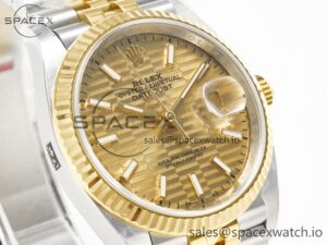 DateJust 36 126233 Clean 1:1 Best Edition 904L Steel YG Textured Stick Dial on SS/YG Jubilee Bracelet VR3235 - Image 3