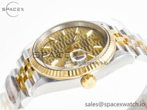 DateJust 36 126233 Clean 1:1 Best Edition 904L Steel YG Textured Stick Dial on SS/YG Jubilee Bracelet VR3235 - Image 5