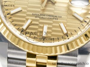 DateJust 36 126233 Clean 1:1 Best Edition 904L Steel YG Textured Stick Dial on SS/YG Jubilee Bracelet VR3235 - Image 12