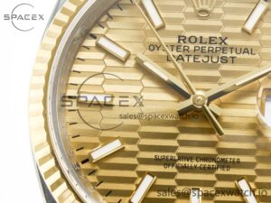DateJust 36 126233 Clean 1:1 Best Edition 904L Steel YG Textured Stick Dial on SS/YG Jubilee Bracelet VR3235 - Image 9