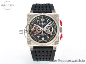 BR03-94 Chrono BRSF 1:1 Best Edition Carbon Dial on Black Rubber Strap A7750