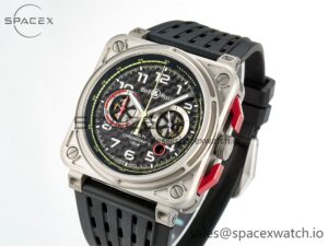 BR03-94 Chrono BRSF 1:1 Best Edition Carbon Dial on Black Rubber Strap A7750 - Image 4