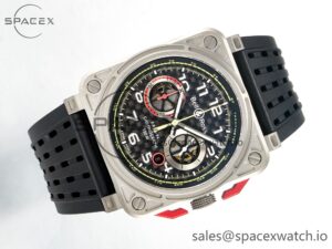 BR03-94 Chrono BRSF 1:1 Best Edition Carbon Dial on Black Rubber Strap A7750 - Image 7