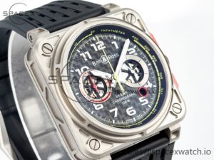 BR03-94 Chrono BRSF 1:1 Best Edition Carbon Dial on Black Rubber Strap A7750 - Image 3