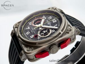 BR03-94 Chrono BRSF 1:1 Best Edition Carbon Dial on Black Rubber Strap A7750 - Image 5