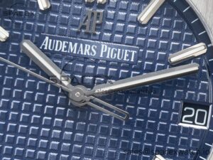 Royal Oak 41mm 15500 SS ZF 1:1 Best Edition Blue Textured Dial on SS Bracelet SA4302 Super Clone V3 - Image 9