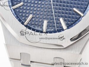 Royal Oak 41mm 15500 SS ZF 1:1 Best Edition Blue Textured Dial on SS Bracelet SA4302 Super Clone V3 - Image 11