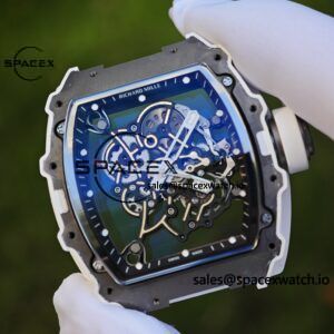 1: 1. Customized Best Version RM-055 White Ceramic, Titanium Rubber Inner Shell, Vaucher RMUL2 Super Movement, White Rubber Strap, Titanium Buckle - Image 11