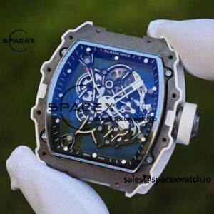1: 1. Customized Best Version RM-055 White Ceramic, Titanium Rubber Inner Shell, Vaucher RMUL2 Super Movement, White Rubber Strap, Titanium Buckle - Image 9