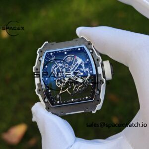1: 1. Customized Best Version RM-055 White Ceramic, Titanium Rubber Inner Shell, Vaucher RMUL2 Super Movement, White Rubber Strap, Titanium Buckle - Image 14