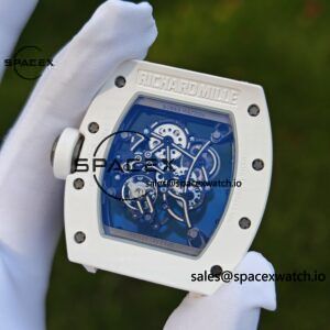 1: 1. Customized Best Version RM-055 White Ceramic, Titanium Rubber Inner Shell, Vaucher RMUL2 Super Movement, White Rubber Strap, Titanium Buckle - Image 19