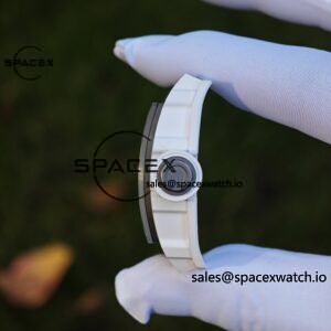 1: 1. Customized Best Version RM-055 White Ceramic, Titanium Rubber Inner Shell, Vaucher RMUL2 Super Movement, White Rubber Strap, Titanium Buckle - Image 16