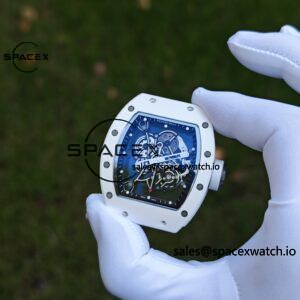 1: 1. Customized Best Version RM-055 White Ceramic, Titanium Rubber Inner Shell, Vaucher RMUL2 Super Movement, White Rubber Strap, Titanium Buckle - Image 20