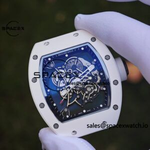 1: 1. Customized Best Version RM-055 White Ceramic, Titanium Rubber Inner Shell, Vaucher RMUL2 Super Movement, White Rubber Strap, Titanium Buckle - Image 25