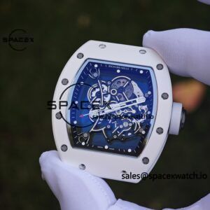 1: 1. Customized Best Version RM-055 White Ceramic, Titanium Rubber Inner Shell, Vaucher RMUL2 Super Movement, White Rubber Strap, Titanium Buckle - Image 23