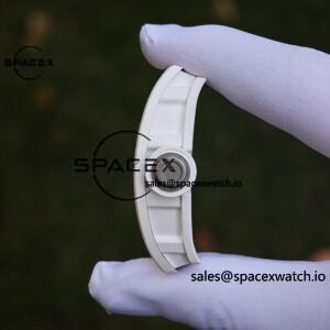 1: 1. Customized Best Version RM-055 White Ceramic, Titanium Rubber Inner Shell, Vaucher RMUL2 Super Movement, White Rubber Strap, Titanium Buckle - Image 26