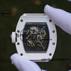 1: 1. Customized Best Version RM-055 White Ceramic, Titanium Rubber Inner Shell, Vaucher RMUL2 Super Movement, White Rubber Strap, Titanium Buckle - Image 29