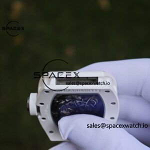 1: 1. Customized Best Version RM-055 White Ceramic, Titanium Rubber Inner Shell, Vaucher RMUL2 Super Movement, White Rubber Strap, Titanium Buckle - Image 31
