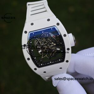 1: 1. Customized Best Version RM-055 White Ceramic, Titanium Rubber Inner Shell, Vaucher RMUL2 Super Movement, White Rubber Strap, Titanium Buckle - Image 35