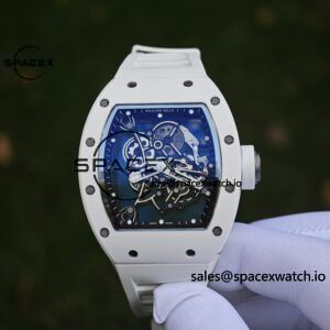 1: 1. Customized Best Version RM-055 White Ceramic, Titanium Rubber Inner Shell, Vaucher RMUL2 Super Movement, White Rubber Strap, Titanium Buckle - Image 41