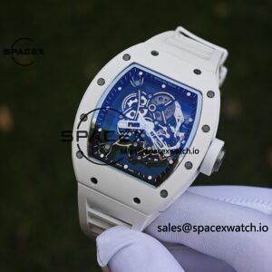 1: 1. Customized Best Version RM-055 White Ceramic, Titanium Rubber Inner Shell, Vaucher RMUL2 Super Movement, White Rubber Strap, Titanium Buckle - Image 40