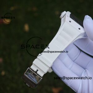 1: 1. Customized Best Version RM-055 White Ceramic, Titanium Rubber Inner Shell, Vaucher RMUL2 Super Movement, White Rubber Strap, Titanium Buckle - Image 37