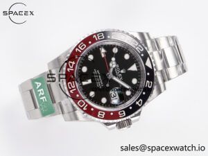 GMT-Master II 126710 LNRO Black/Red Ceramic 904L ARF 1:1 Best Edition on Oyster Bracelet SH3285 CHS V3 - Image 8