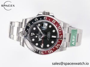 GMT-Master II 126710 LNRO Black/Red Ceramic 904L ARF 1:1 Best Edition on Oyster Bracelet SH3285 CHS V3 - Image 7