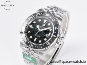 GMT-Master II 126710 GRNR Black/Gray Ceramic 904L Steel ARF 1:1 Best Edition on Jubilee Strap SH3285 - Image 4