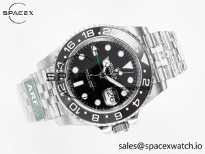 GMT-Master II 126710 GRNR Black/Gray Ceramic 904L Steel ARF 1:1 Best Edition on Jubilee Strap SH3285 - Image 8
