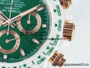 Daytona AET White Ceramic Case and Bracelet Green Dial N6F Best Edition SA4130 - Image 10