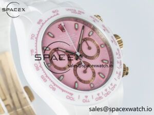 Daytona AET White Ceramic Case and Bracelet Pink Dial N6F Best Edition SA4130 - Image 3