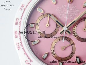 Daytona AET White Ceramic Case and Bracelet Pink Dial N6F Best Edition SA4130 - Image 11