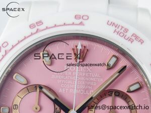 Daytona AET White Ceramic Case and Bracelet Pink Dial N6F Best Edition SA4130 - Image 12
