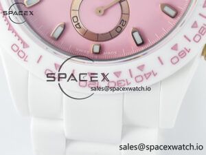 Daytona AET White Ceramic Case and Bracelet Pink Dial N6F Best Edition SA4130 - Image 13