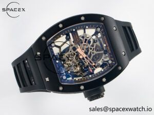 RM035-02 RG Black Ceramic SONIC Best Edition Skeleton Dial on Black Rubber Strap Clone RMUL1 - Image 8