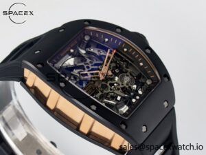 RM035-02 RG Black Ceramic SONIC Best Edition Skeleton Dial on Black Rubber Strap Clone RMUL1 - Image 6