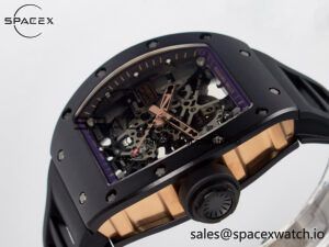 RM035-02 RG Black Ceramic SONIC Best Edition Skeleton Dial on Black Rubber Strap Clone RMUL1 - Image 5