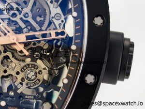 RM035-02 RG Black Ceramic SONIC Best Edition Skeleton Dial on Black Rubber Strap Clone RMUL1 - Image 10