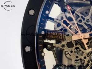 RM035-02 RG Black Ceramic SONIC Best Edition Skeleton Dial on Black Rubber Strap Clone RMUL1 - Image 11
