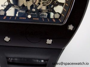 RM035-02 RG Black Ceramic SONIC Best Edition Skeleton Dial on Black Rubber Strap Clone RMUL1 - Image 13